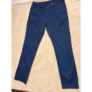 English Laundry Mens Chino Pants 34x32 Navy Blue Stretch Cotton Slim Fit